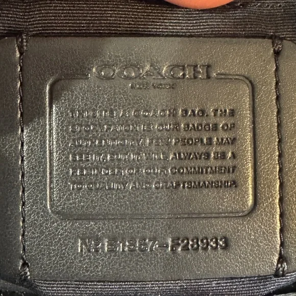 Coach Navy and Teal Croc-Embossed Shoulder Bag - Picture 12 of 16